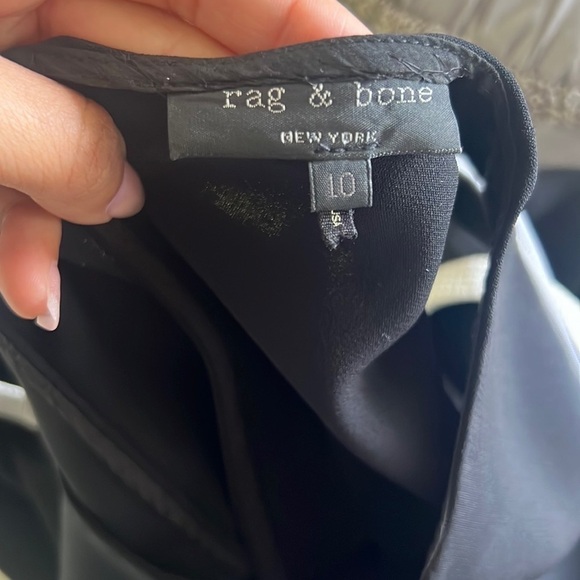 Rag & Bone Lana Leather Trim Black Romper - Picture 6 of 6